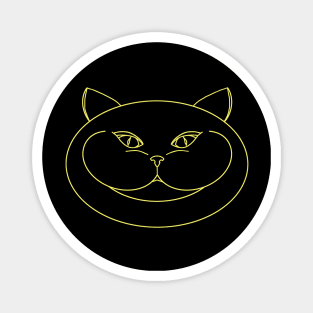 Smiley cat.Yellow Magnet